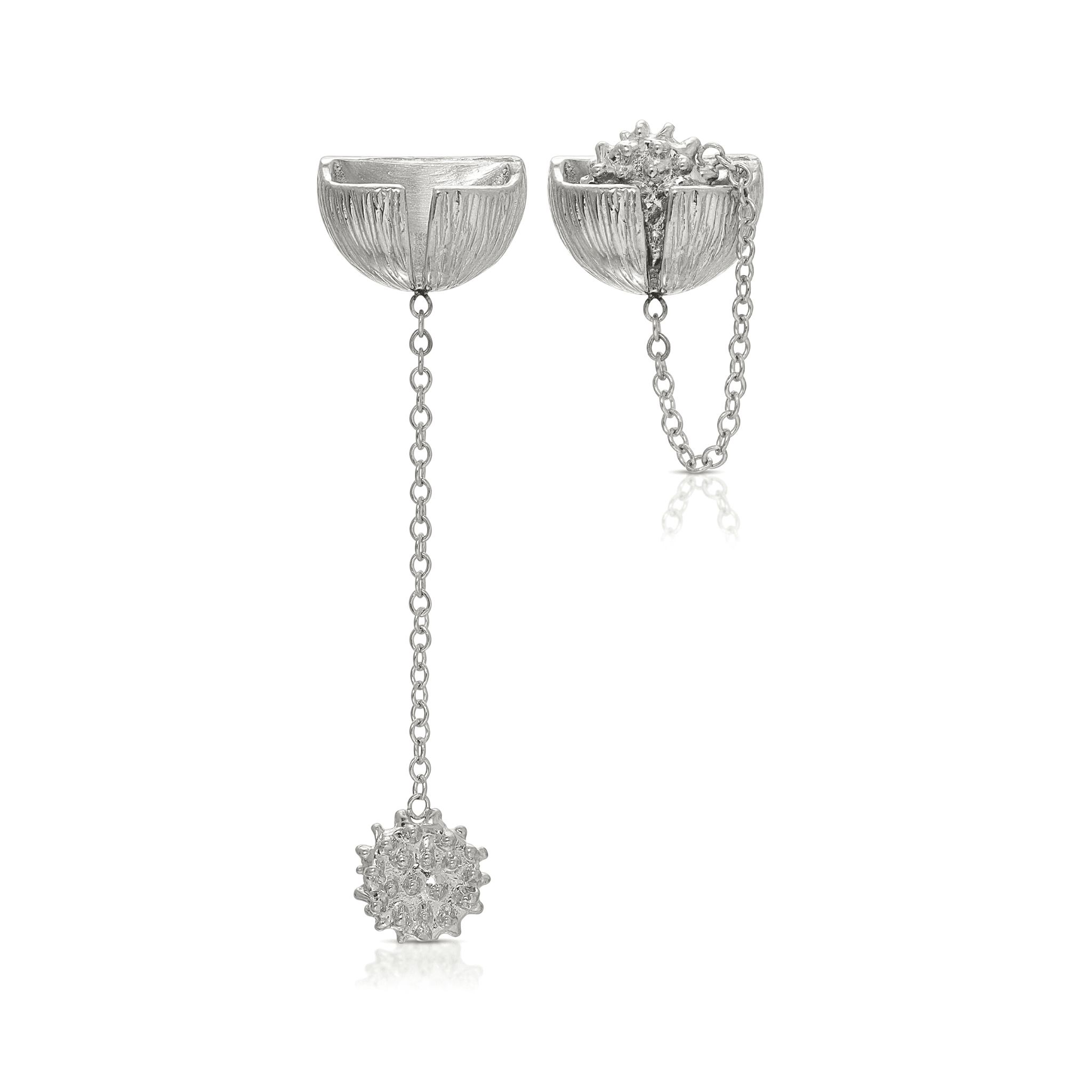 Spiky Pocket Stud Earrings - Monbouquette